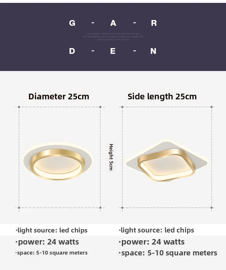 product minimalist corridor nordic entryway foyer cloakroom creative personality led warm white dimmable ceiling light-10