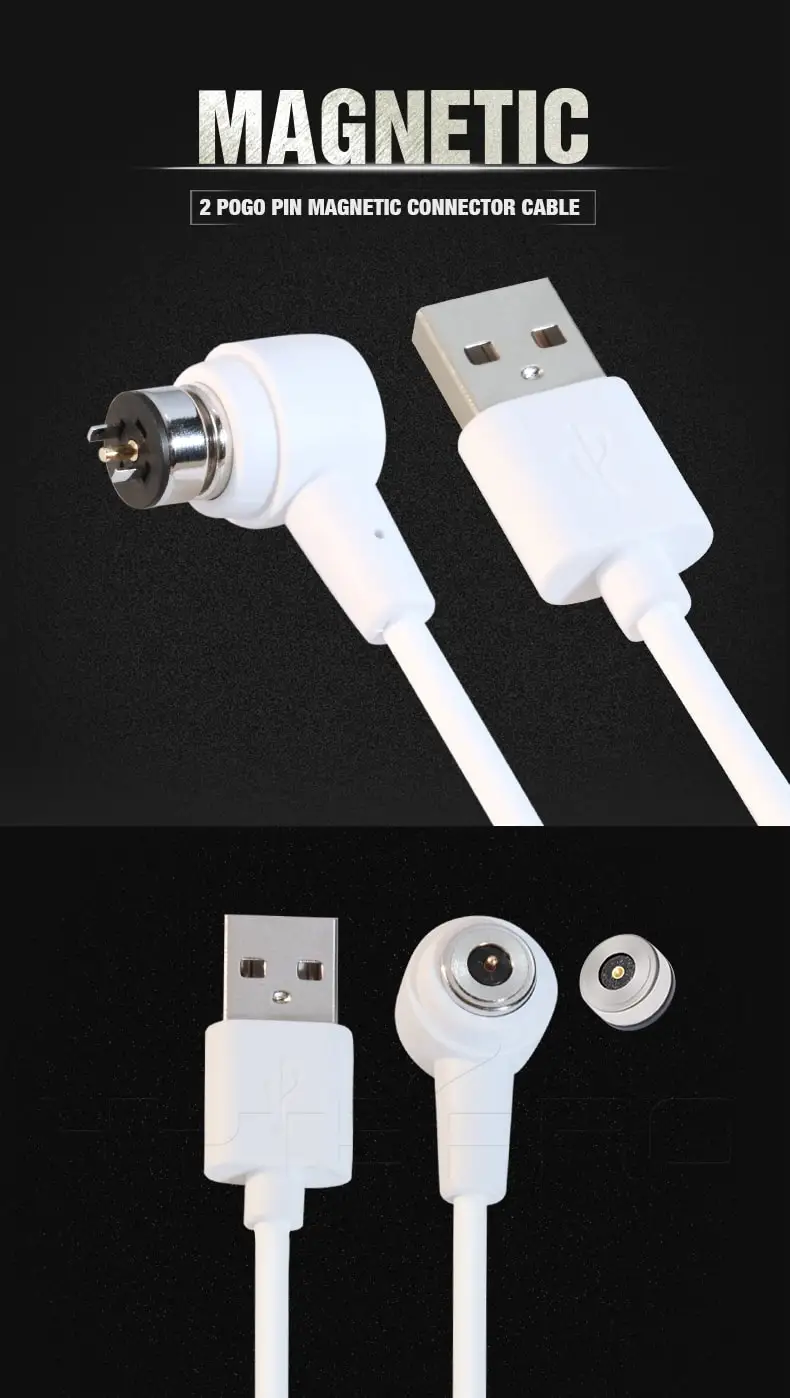 Custom PVC pogo 2 pin power charging connector cables - ANKUX.COM