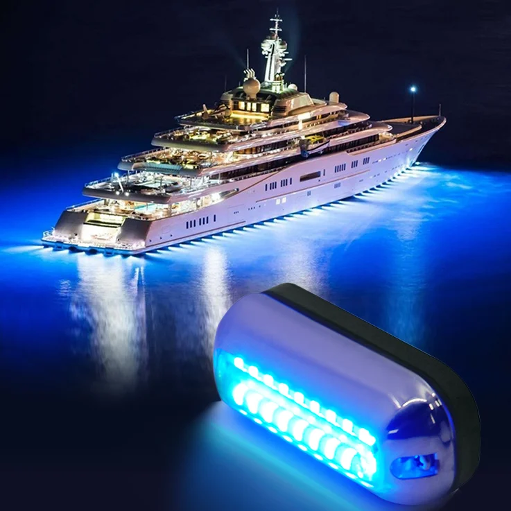 Underwater Led Boat Lights Underwater Waterproof Blue Light 27 42 Led