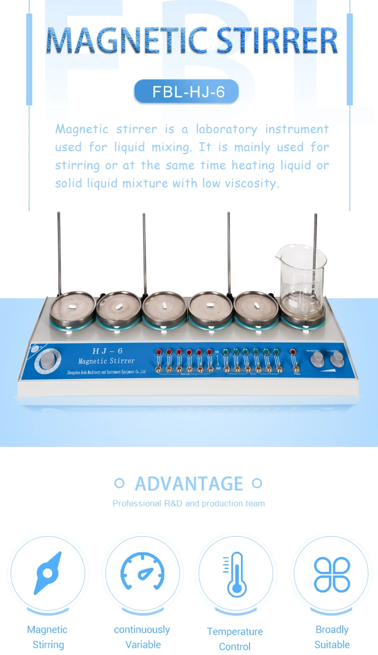 HJ-6 Magnetic Heating Stirrer Price