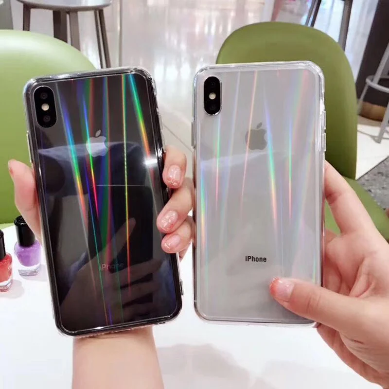 彩虹手机壳软丙烯酸全身全息手机后盖iphone 11