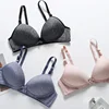 white soft satin push up elastic cotton under cup bra
