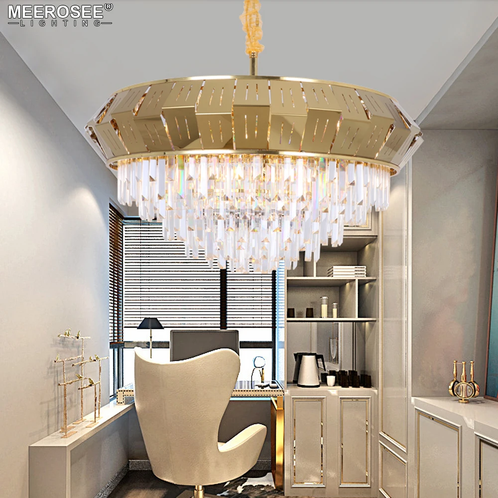 MEEROSEE Modern Pendant Lamp Crystal Light Suspension Chandelier MD86725