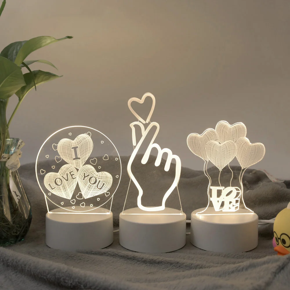 Custom 3D LED Lamp Creative LED Night Lights Novelty Illusion Night Lamp 3D Illusion Table Lamp For Home Decorative Light