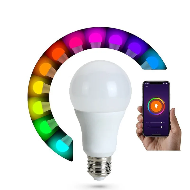 Google Home and Alexa Smart Home RGB Led Bulb Lighting for E26/27 Bulbs Graffiti A60 bulb WiFi light . Amazon link
