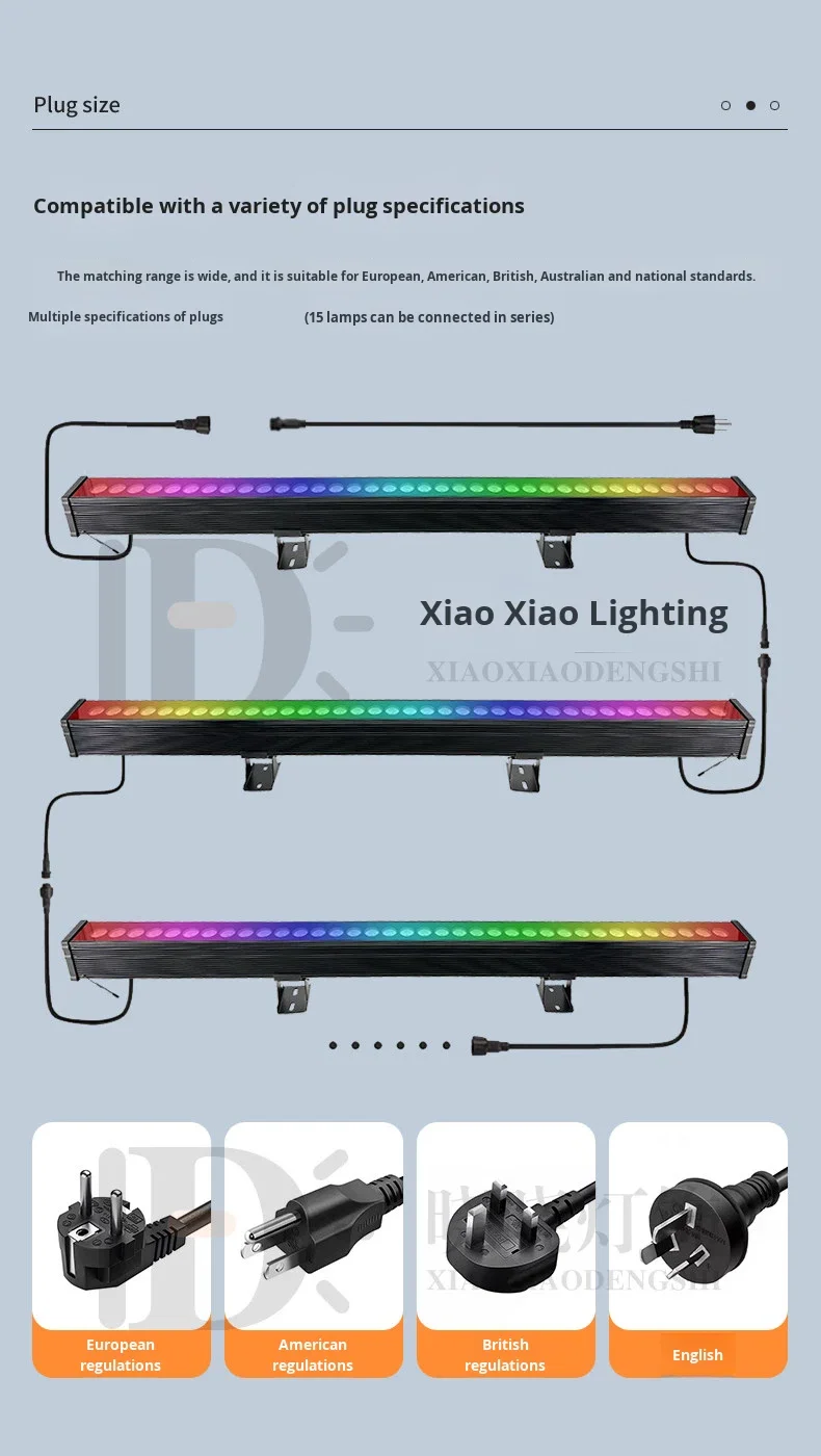 product led ip65 waterproof pvc wall washer outdoor full color remote control 36w building lighting exterior colorful sign projection-6