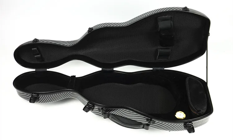 Highly cost effective violin hard case cello shape violin case 4/4 3/4 violin case carbon fiber VH-07