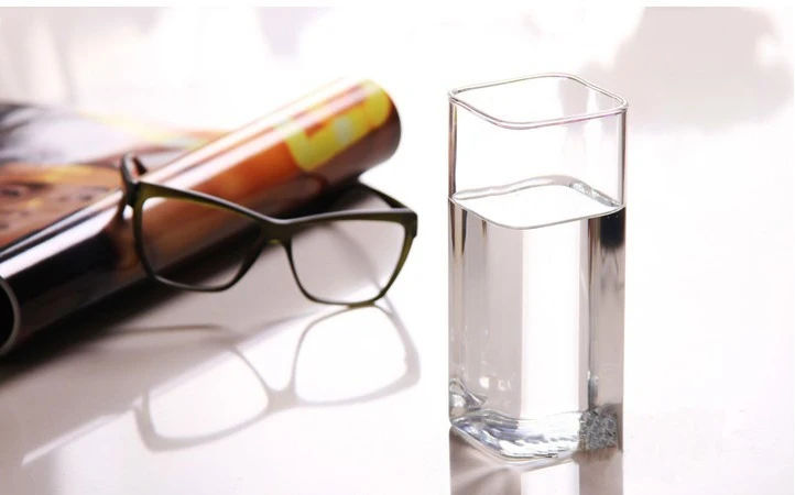 Multifunction handmade borosilicate square glass jar with lid or square glass cup without lid.jpg