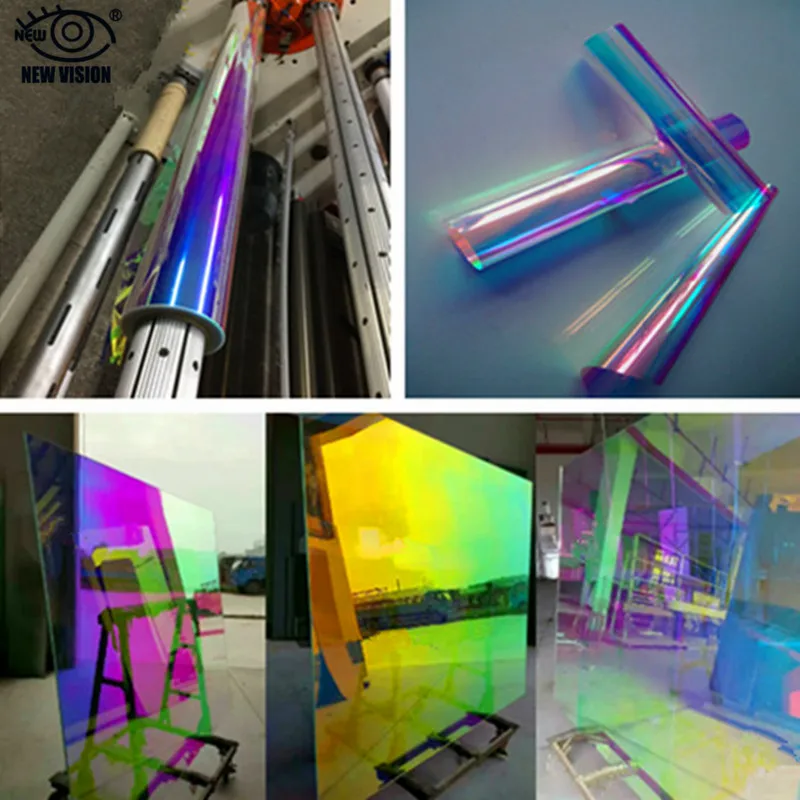 polyester dichroic blaze laminated glass window