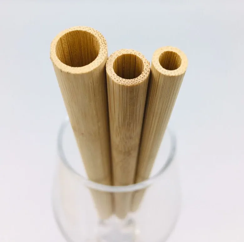 Carbonized Reusable Natural Bamboo Fiber Straw Bubble Tea Bamboo