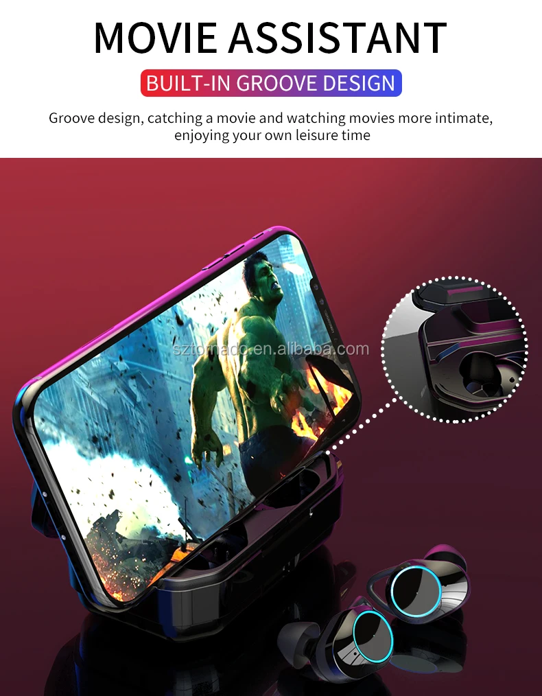 Tindeala 3300mAh Type-c PowerBank LED Display IPX7 Waterproof Touch In-Ear Earbuds TWS 5.0 Bluetooth Stereo Wireless Earphone - ANKUX.COM