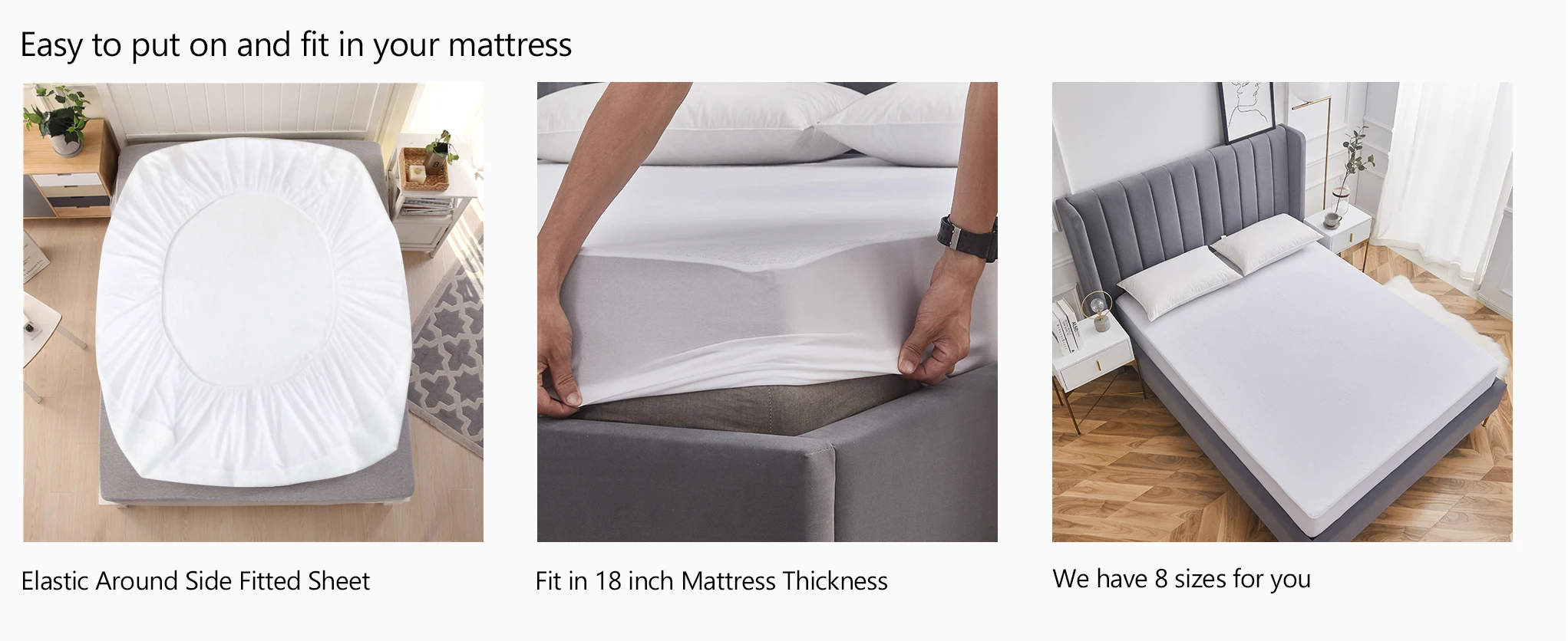 Customized Size Mattress Cover 0.02mm TPU Durable Polyester Knitted Fabric Hypoallergenic Waterproof Mattress Protector Bed Mat manufacture