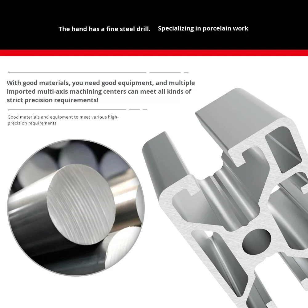 HDOB 3045 European Standard Industrial Aluminum Alloy Square Tube Equipment Frame 30*45 Assembly Line Profile Aluminum Cutting details