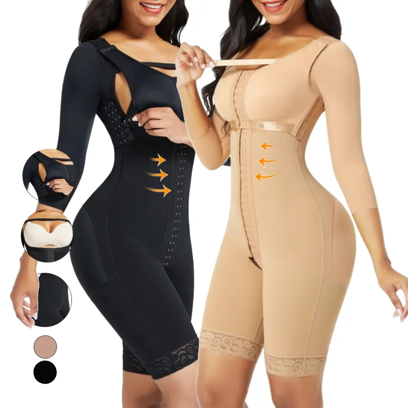 

2021 wholesale tummy control abdomen 3 Hook full shapewear fajas women body shaper