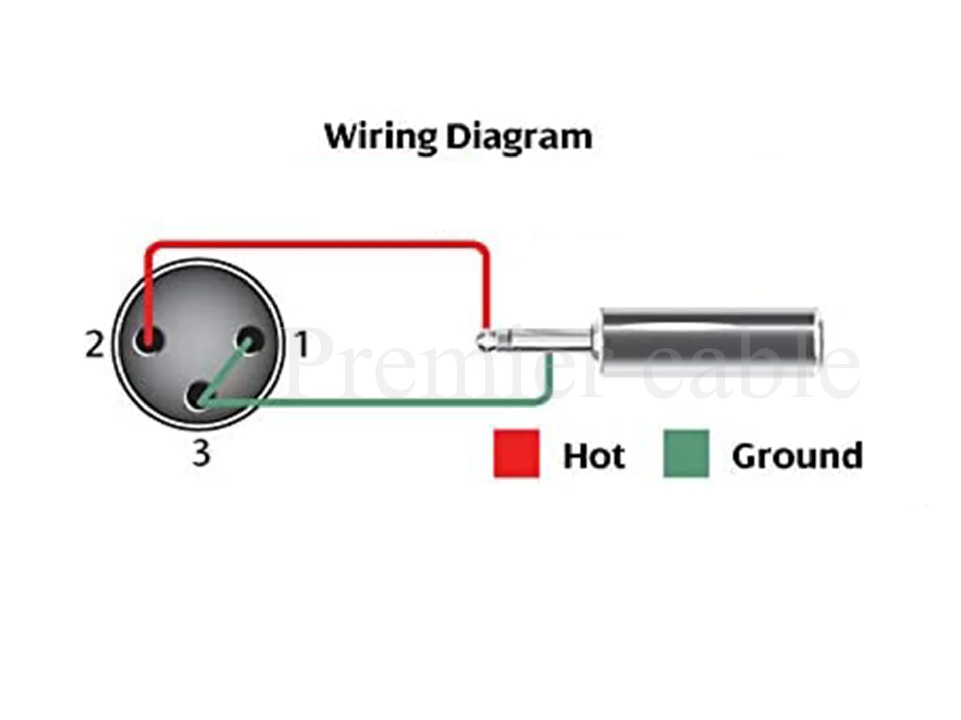5mm mono male to xlr 3 pin female adapter - 5 ft (with right