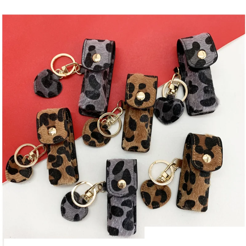 Women Leather Holder Case Lipstick Lip Balms Single Lipstick Pouch