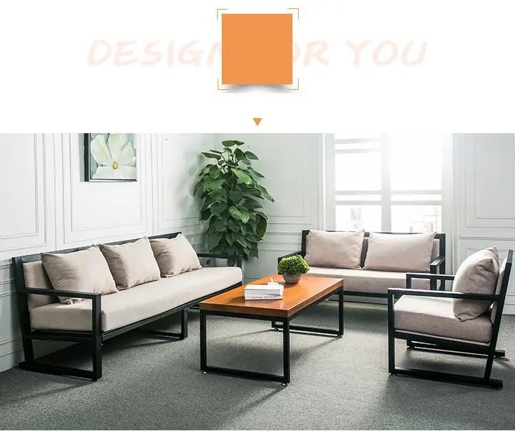 nordic set design fabric cushion sectional metal frame  living room sofa