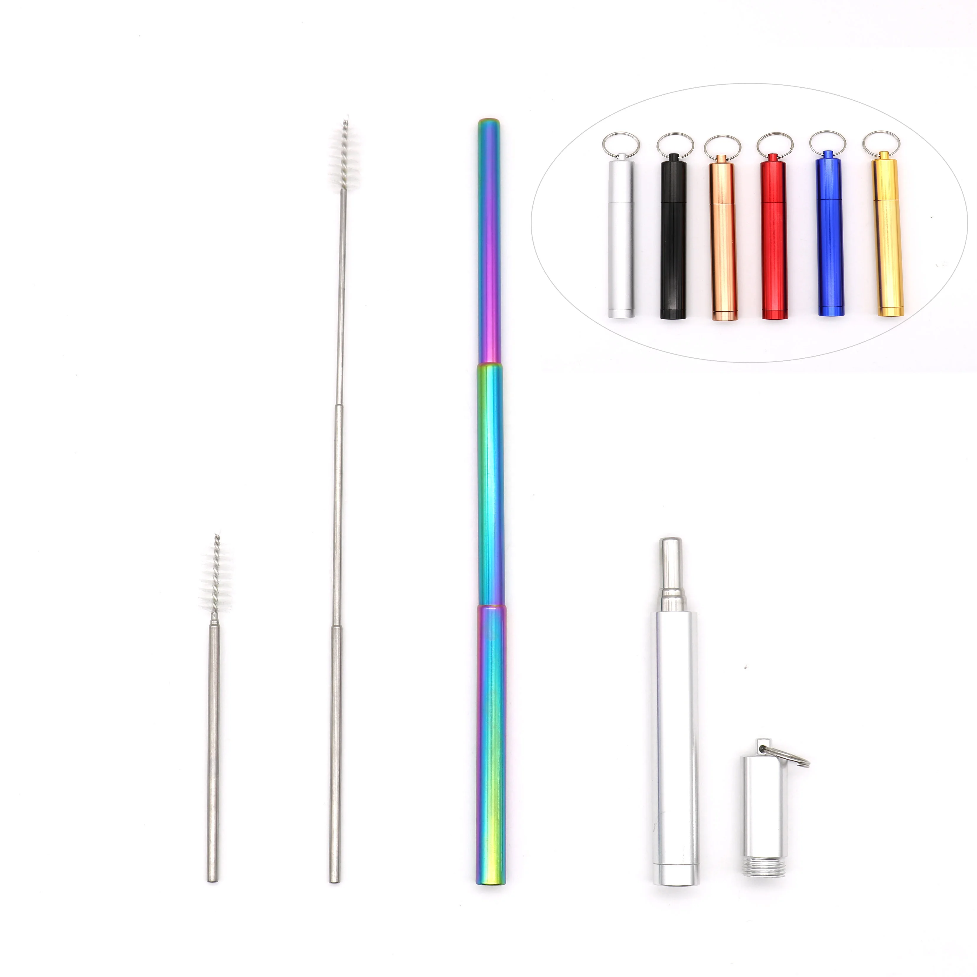 ECO straw stainless steel metal telescopic collapsible straw with case (5).jpg