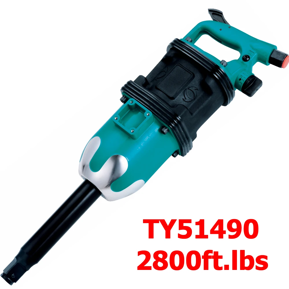 TY51490 Pneumatic Impact Wrench 1 in. 2800 ft.lbs use it for 48 wheelers Pinless closed reinforced rocking dog wheel lug