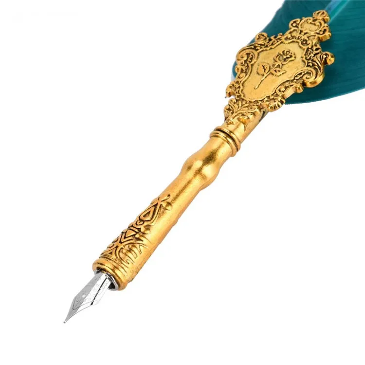 Classic Antique Feather Pen Metal Nib Pen With Beautiful Gift Box ...