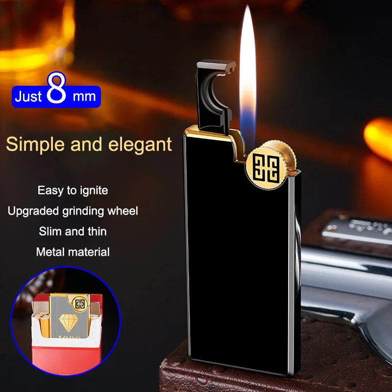 db 1579 cigarette lighter grinding wheel lighter with recycle gas and can be customized with logo butane lighter-3