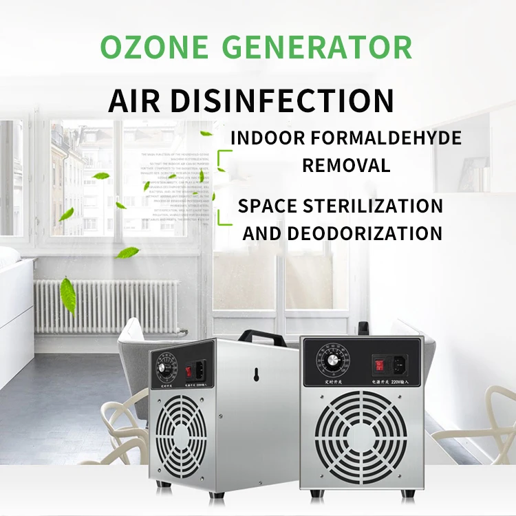 China Portable Hotel Commercial Ozone Generator Ozonator Machine Ozone Air Purifier for Car Home Air Deodorant Sterilizer