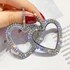 Earrings Jewelry Hot sale Crystal Rhinestone heart Sparkly Diamond earrings 2019 for women