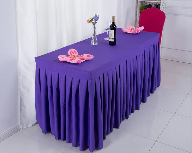 Factory Beautiful Basic Birthdays Party Banquet Ruffle Table Skirting ...