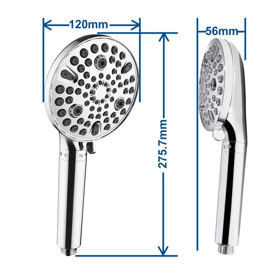 Hign Pressure Rain Shower With A Stone Filtered 10 Spray Water Function