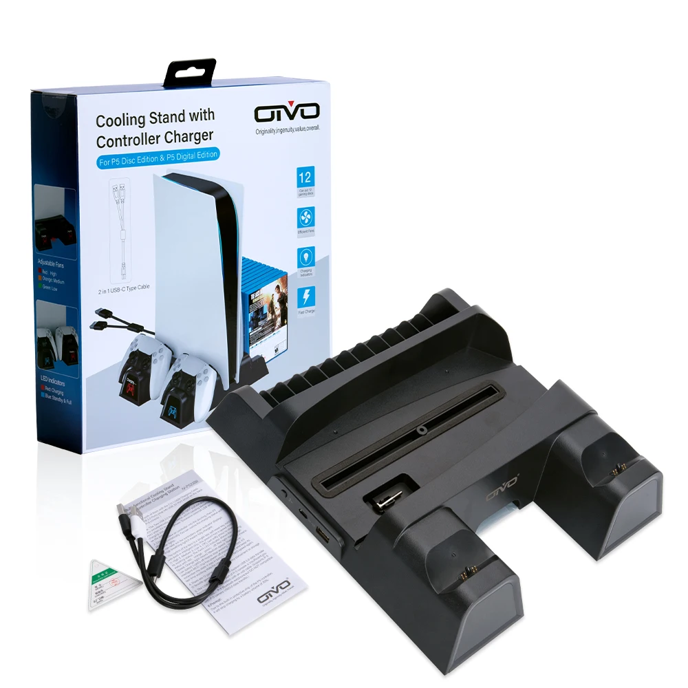 Oivo Iv-p5235b For Ps5multi-functional Charging Stand Cooling Fan  Controller Charger Dock - Buy For Ps5 Cooling Fan Controller Charger Dock,For  Ps5 Fast Charging,For Ps5 Multi-functional Charging Stand Product on  Alibaba.com
