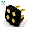 double row heavy current battery contact 4 pin pogo pin connector