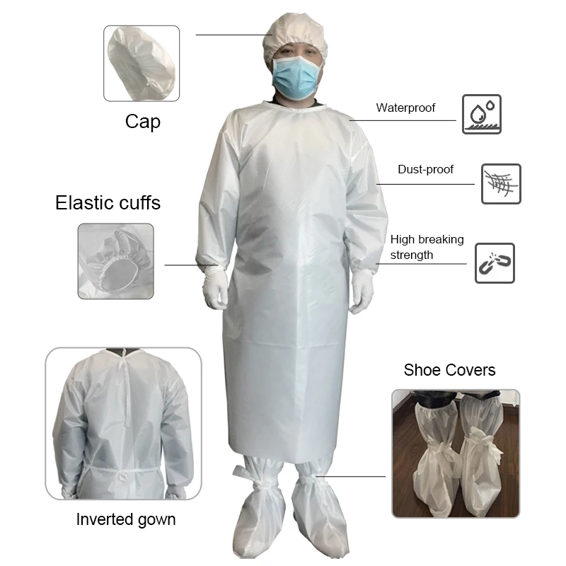 
Snowwolf Factory High quality Isolation gown Disposable Clothing 