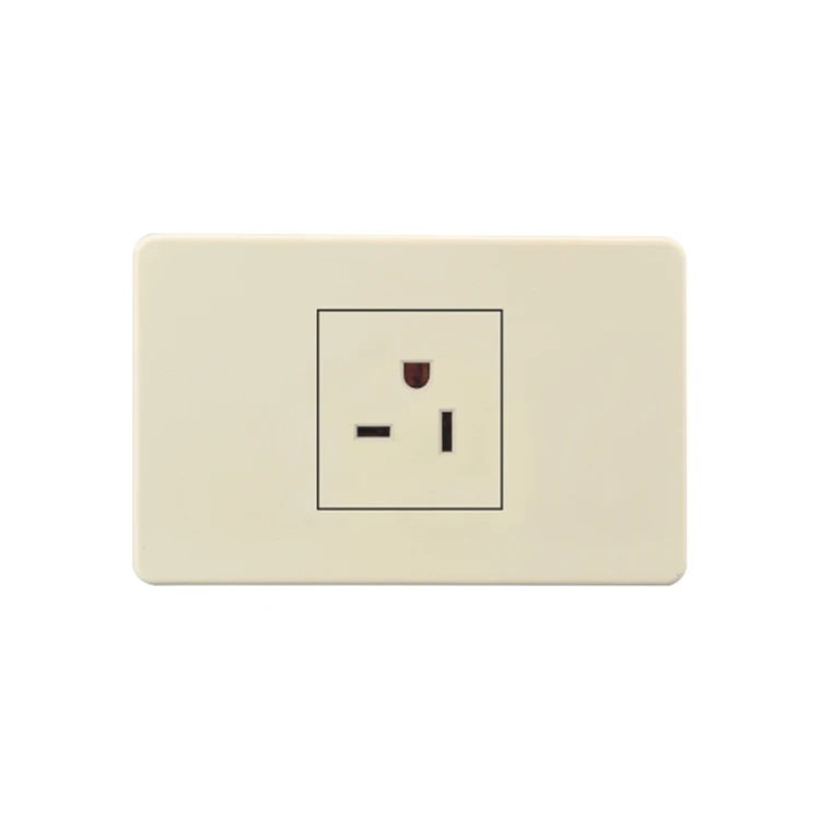 US Standard White Switch and Socket 220v Cooker Switch Design 1 Gang Smart Push Button No Netral Wall Switch With Indicator