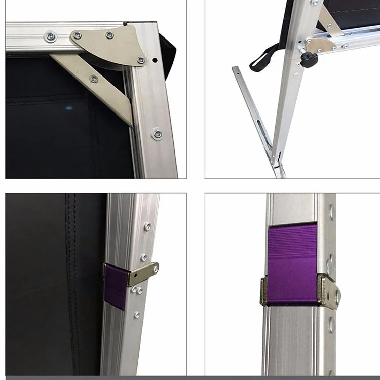 72''-300'' fast folding screen portable projection screen aluminium case with Flight Case