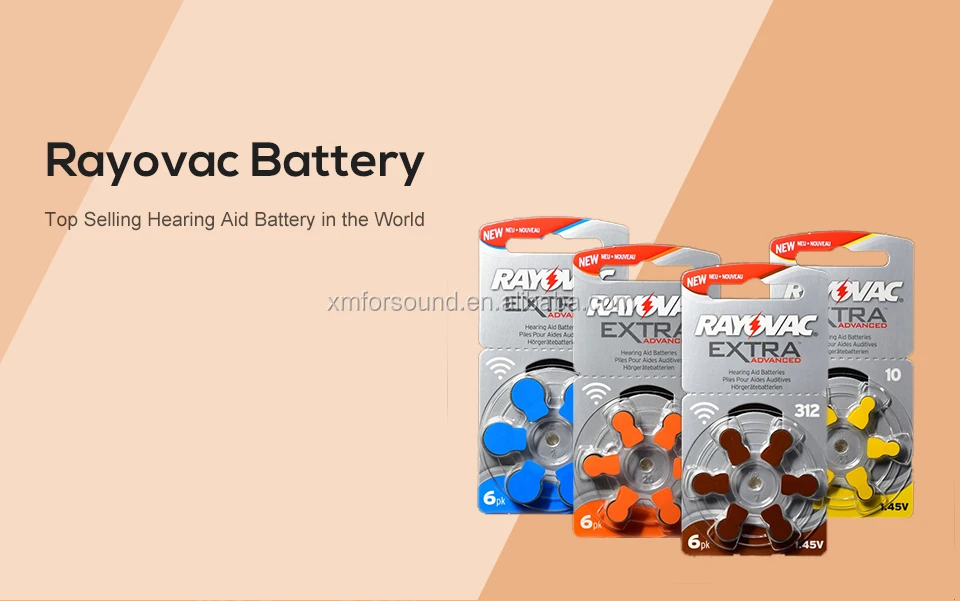 6pcs Rayovac Extra Zinc Air Performance Hearing Aid Batteries A13 A312 A675 A10 Hearing Aid 1641