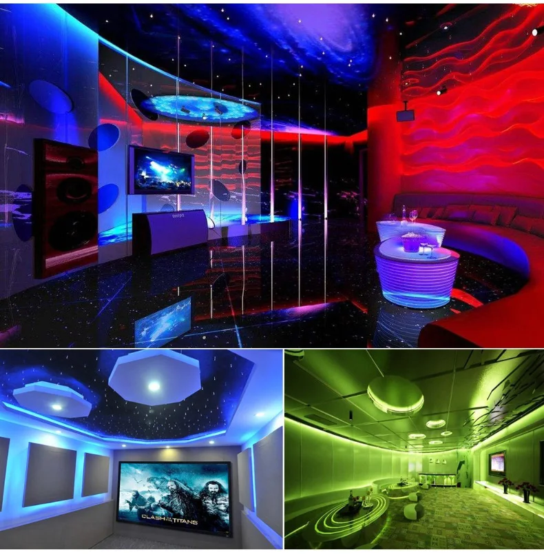 5m Amazon Supplier waterproof RGB  Activated LED Light Strip 5050 RGB Rope Light  60 Leds/M 24/44 Keys Remote