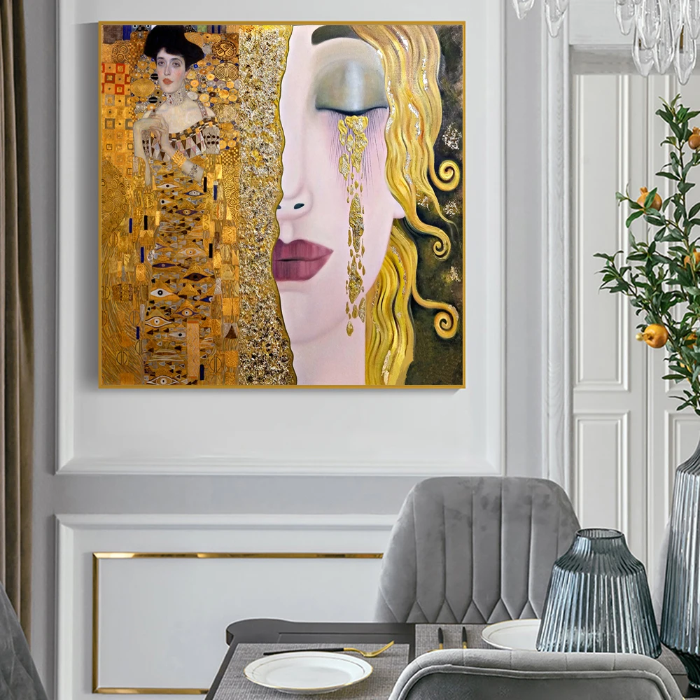 Adele Blochとgold Tearsの肖像画gustav Klimtによるキャンバス絵画有名なアートポスターとプリント古典的な壁のアート写真 Buy 壁画 アートの絵画 絵画 Product On Alibaba Com