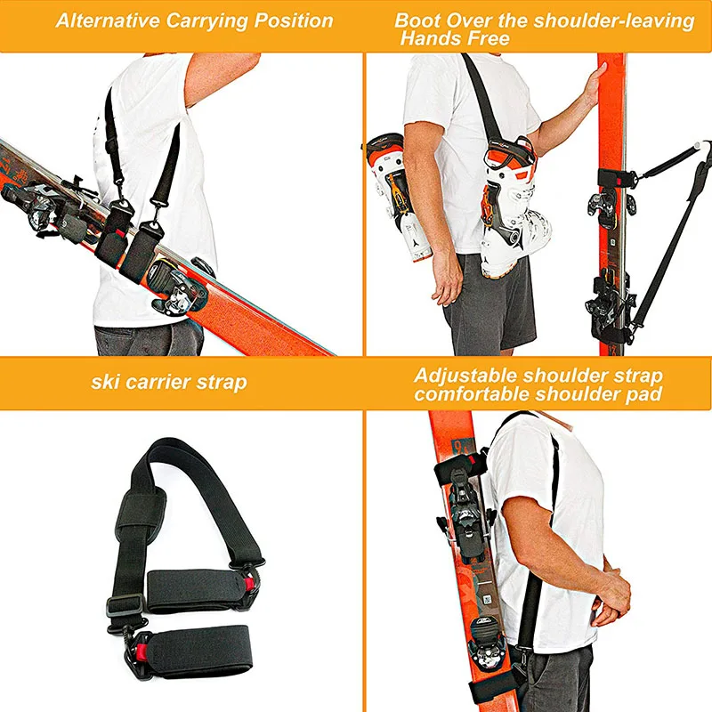 Downhill Skiing And Backcountry Gear Ski And Pole Carrier Straps