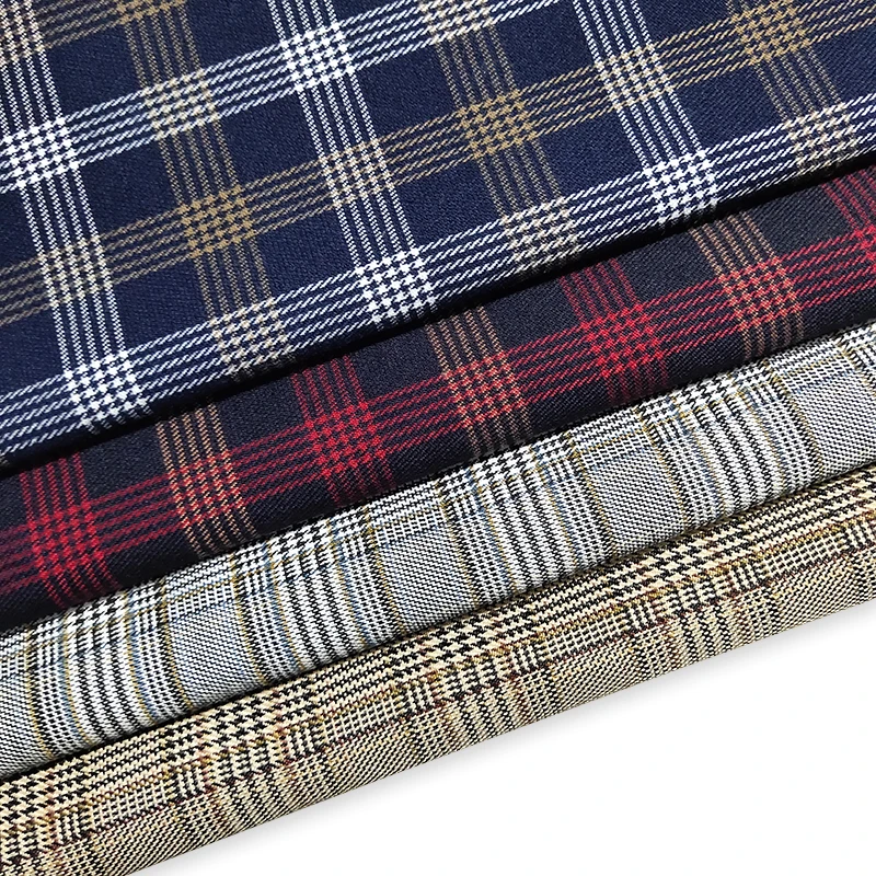 
New design yarn dyed TR woven jacquard fabric for men/women suiting trousers uniforms 