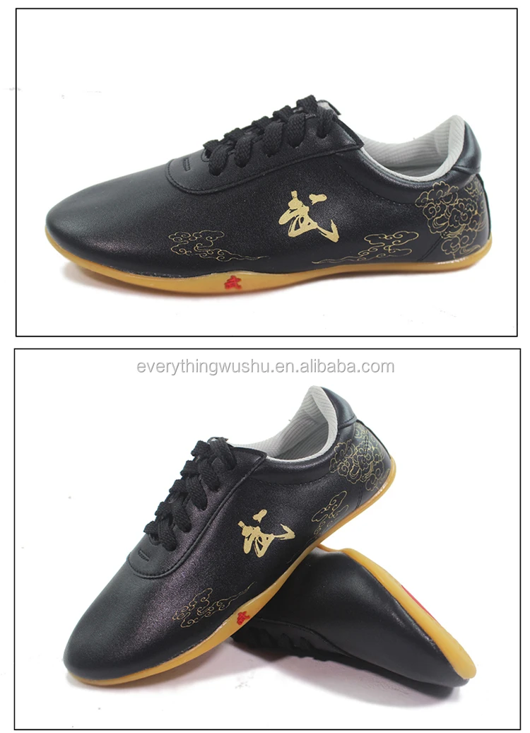 New Arrival Cowhide Tai Chi Shoes Wushu Kung Fu Shoes Unisex Sports Martial Arts Shoes