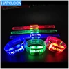 hapclcok Custom Logo cool Happy Led Bracelet Flash Wristband Light Up