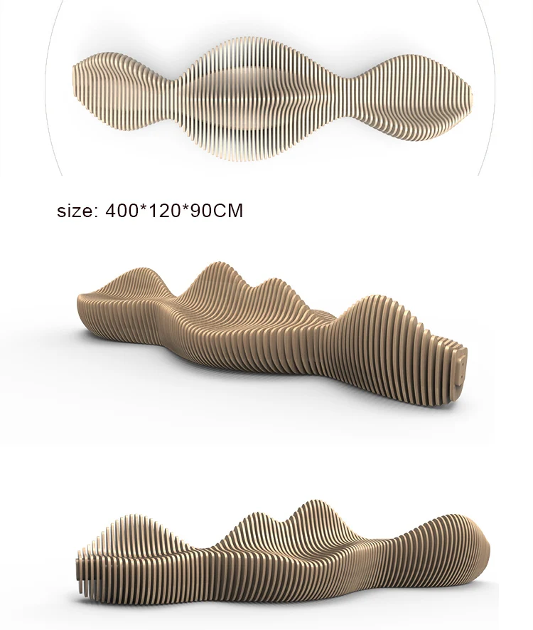 Y677b Wood Sliced Public Chair Luxury Highgrade Decoration Business