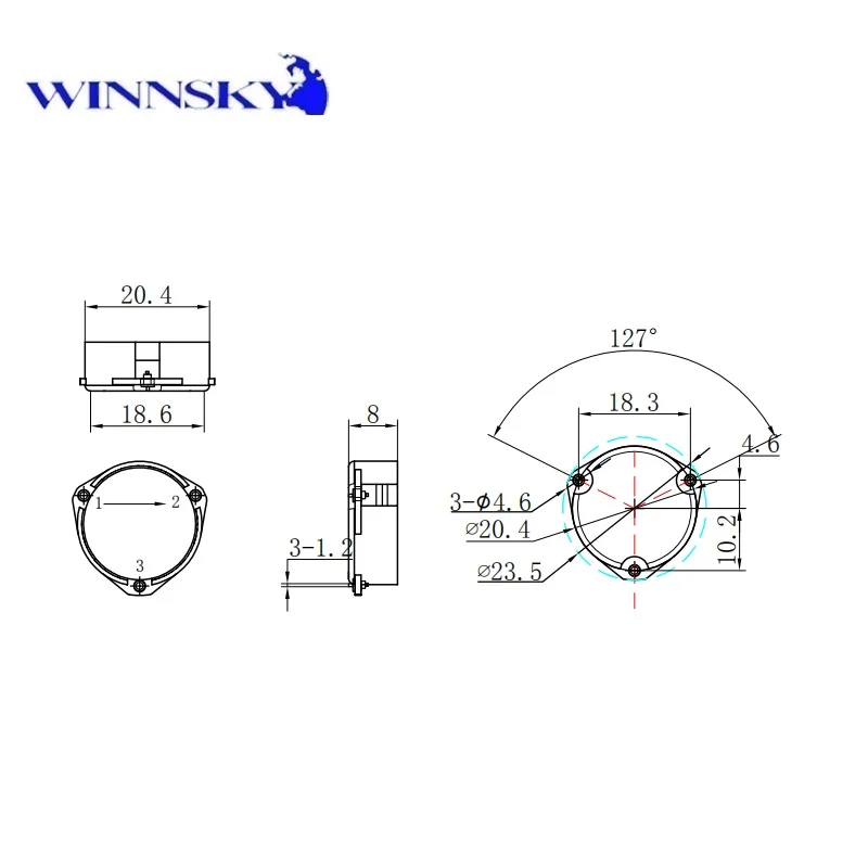 Winnsky Ferrite Rf Circulator 758803mhz Smd Package Clockwise 21db Isolation 30w Pass Power