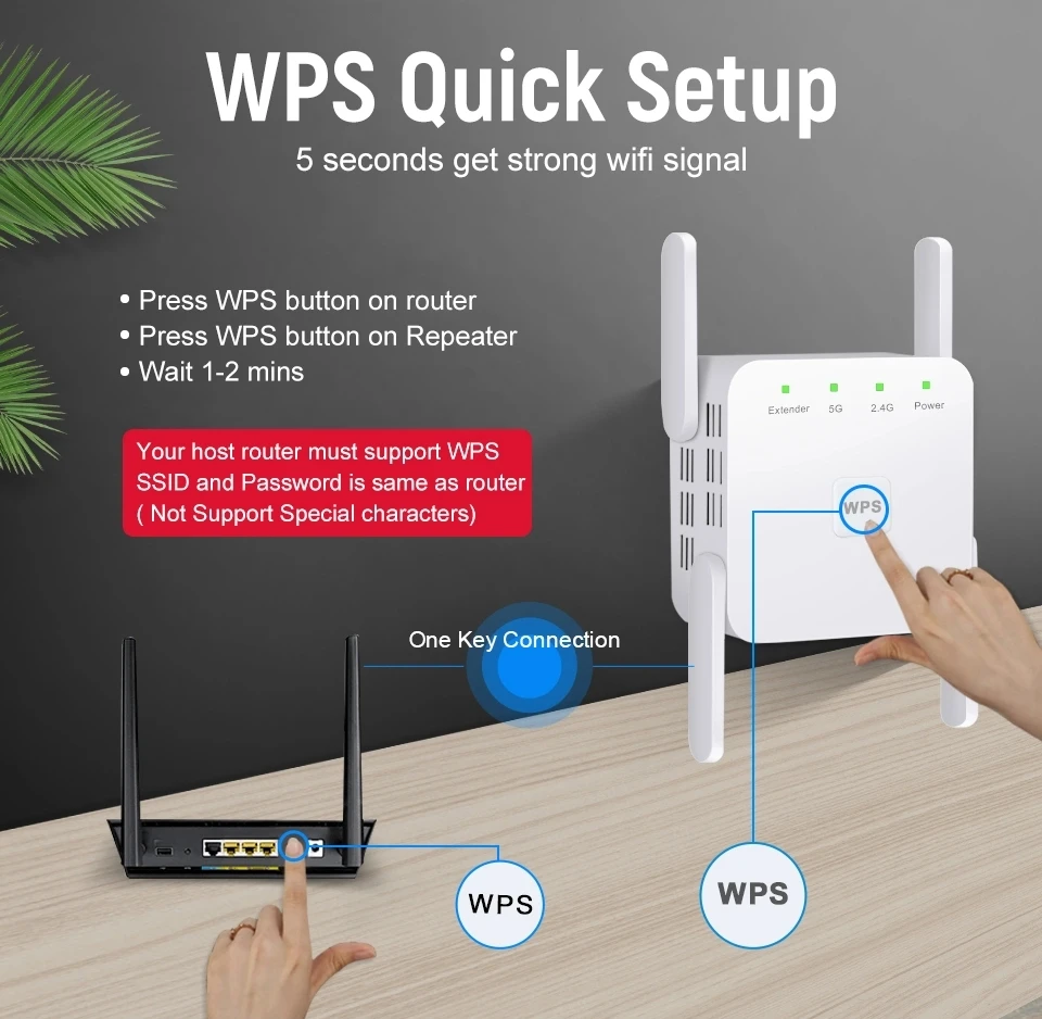 5g Wireless Wifi Repeater Wifi Amplifier 2.4g 5ghz Wifi Booster