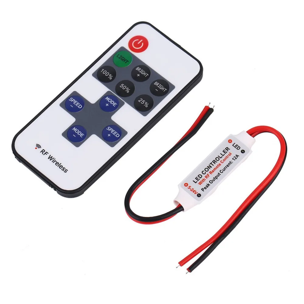 RF11 Key LED Strip Light Controller - Wireless & Dimmable