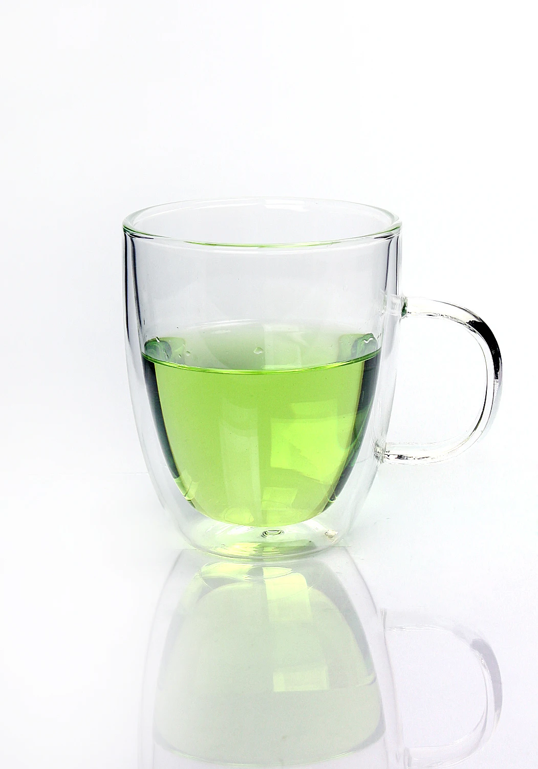 250毫升手工制作硼硅耐热双层玻璃杯柄玻璃杯子