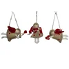 Jute hanging angel with wing for christmas tree decoration