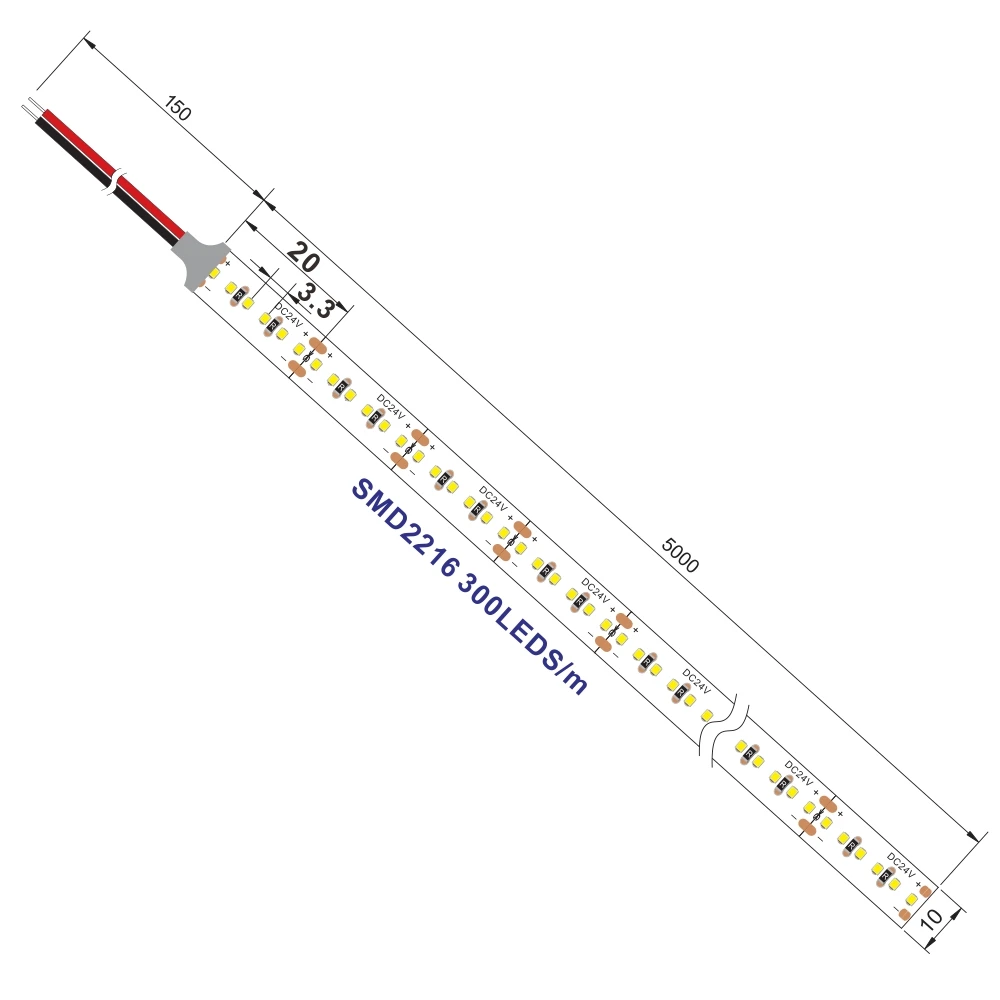 New 2216 led light natural white and cool SMD strip lights mini dc24v strips