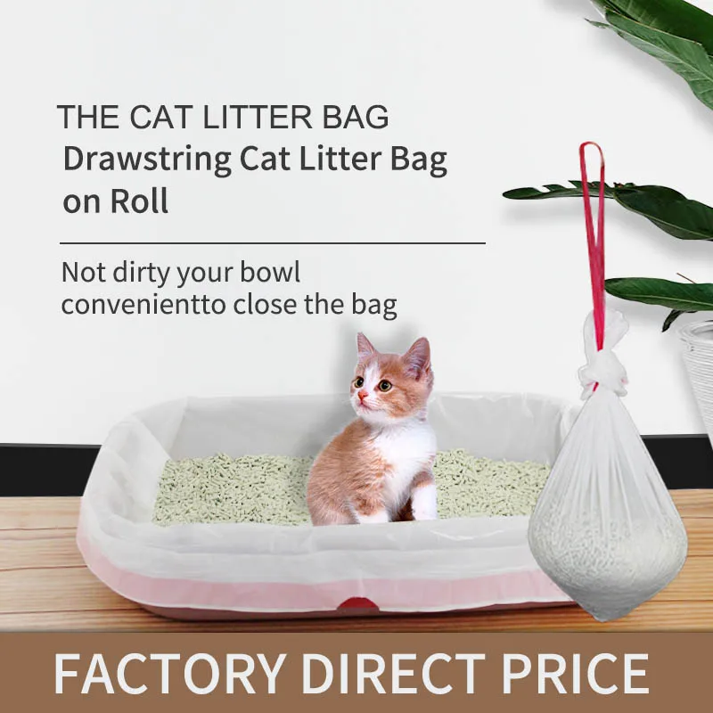 100plastic Waterproof Disposable Cat Litter Liners Bag Buy