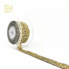 1.5 cm hot melt adhesive tape with two drain rhinestones, pearl powder and sequins